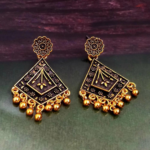 Woma Gold Plated Dangler Earrings  - 1318255A