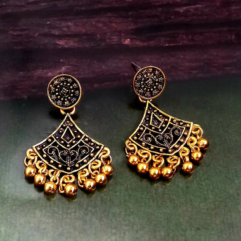 Woma Gold Plated Dangler Earrings  - 1318256A