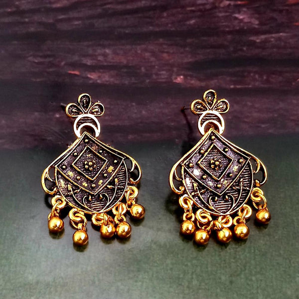 Woma Gold Plated Dangler Earrings  - 1318261A