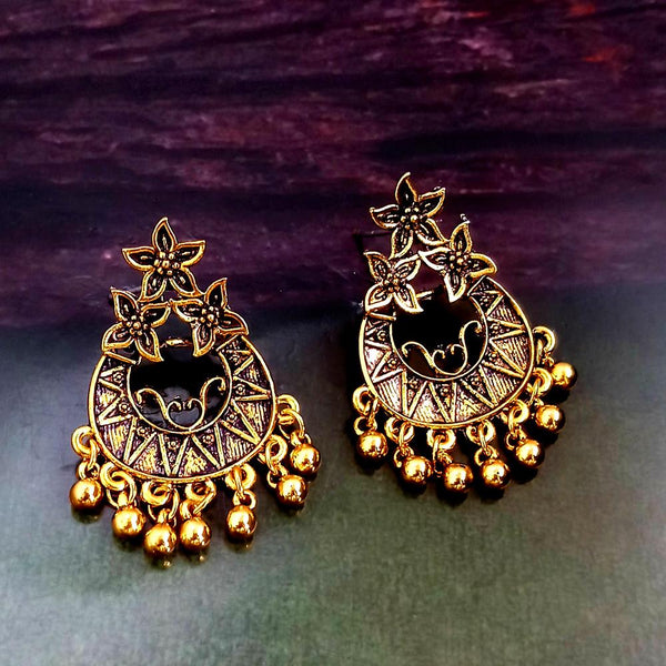 Woma Gold Plated Dangler Earrings  - 1318262A