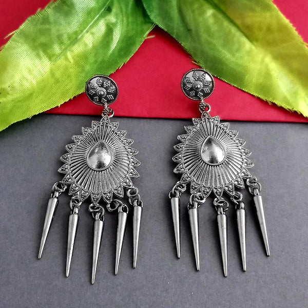 Woma Oxidised Plated Dangler Earrings  - 1318287