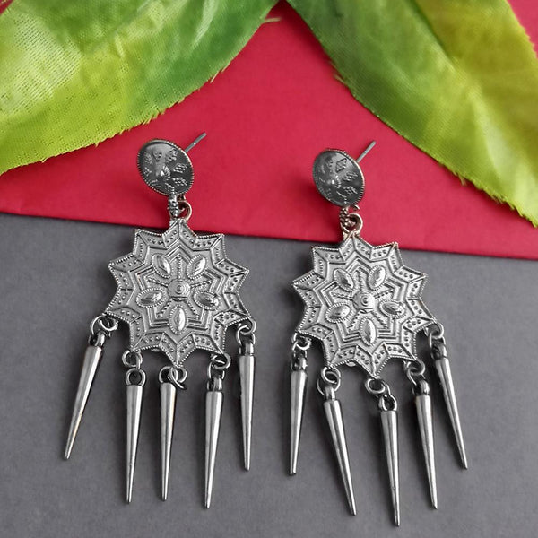 Woma Silver Plated Dangler Earrings  - 1318288