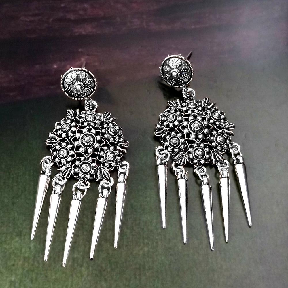 Woma Silver Plated Dangler Earrings  - 1318291