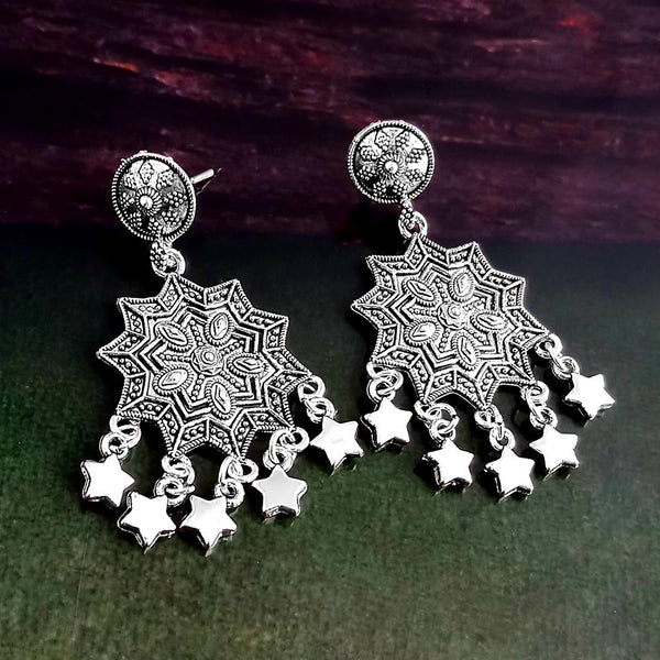 Woma Silver Plated Dangler Earrings  - 1318294