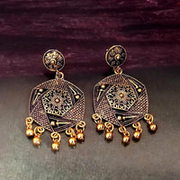 Woma Gold Plated Dangler Earrings  - 1318305A