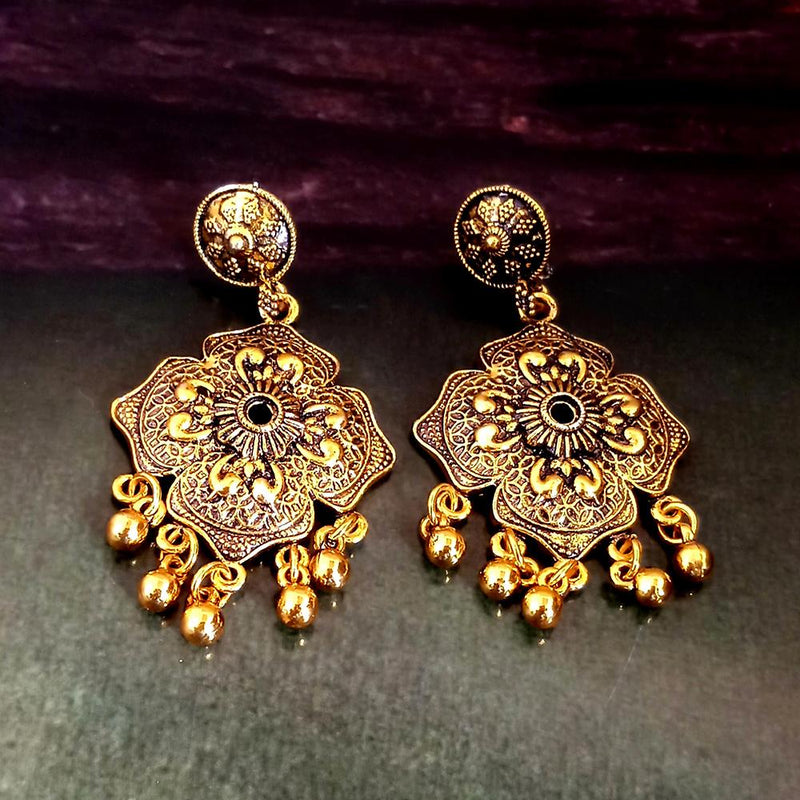 Woma Gold Plated Dangler Earrings  - 1318313A