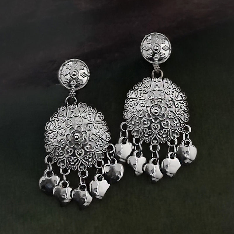 Woma Oxidised Plated Trendy Dangler Earrings