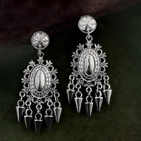 Woma Oxidised Plated Dangler Earrings  - 1318341