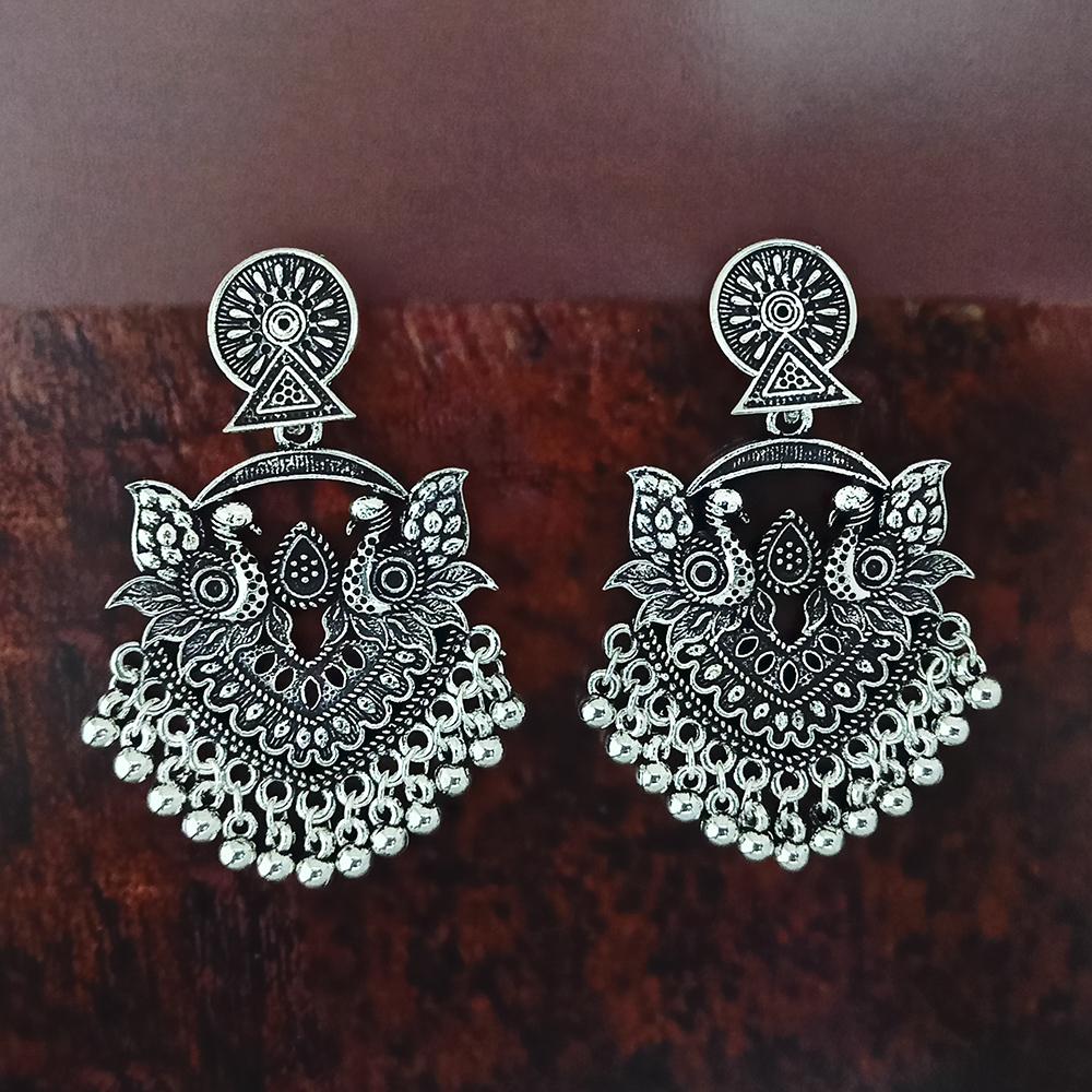 Woma Oxidised Plated Dangler Earrings  - 1318358