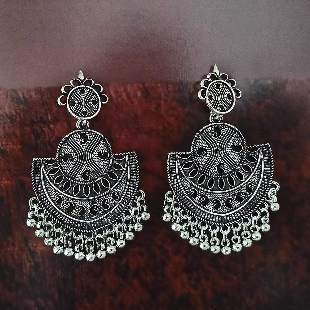 Woma Oxidised Plated Dangler Earrings  - 1318363