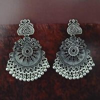Woma Oxidised Plated Dangler Earrings  - 1318368