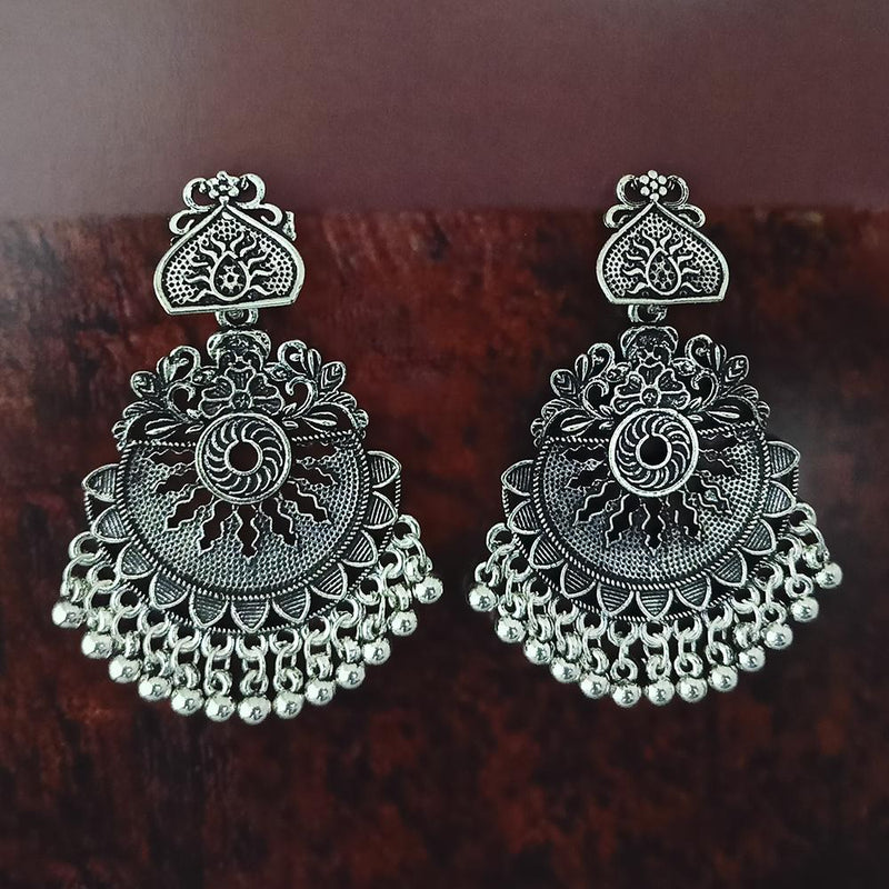 Woma Oxidised Plated Dangler Earrings  - 1318368