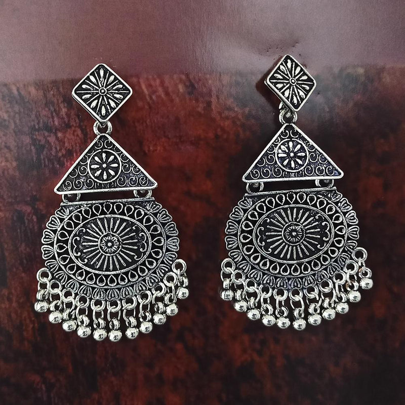 Woma Oxidised Plated Dangler Earrings  - 1318369