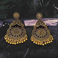 Woma Gold Plated Dangler Earrings  - 1318373A