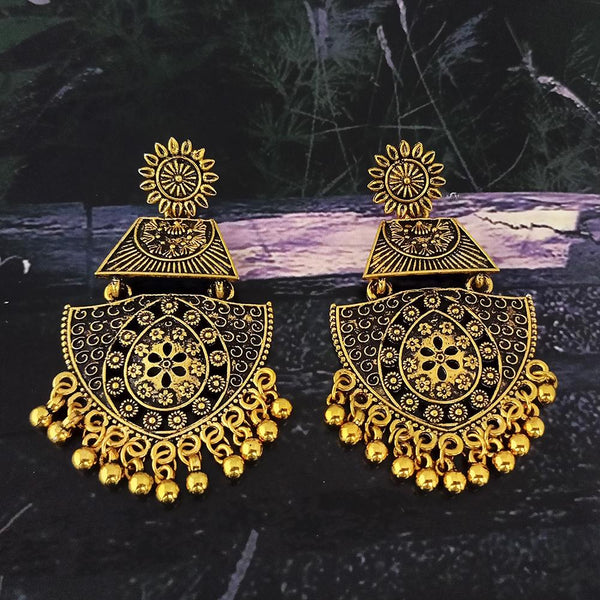 Woma Gold Plated Dangler Earrings  - 1318374A