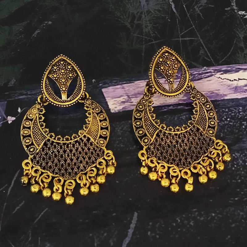 Woma Gold Plated Dangler Earrings  - 1318378A