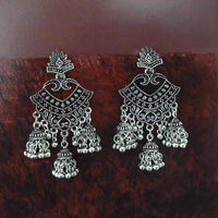 Woma Oxidised Plated Jhumki Earrings  - 1318382