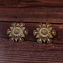 Woma Floral Gold Plated Stud Earrings