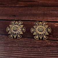 Woma Floral Gold Plated Stud Earrings