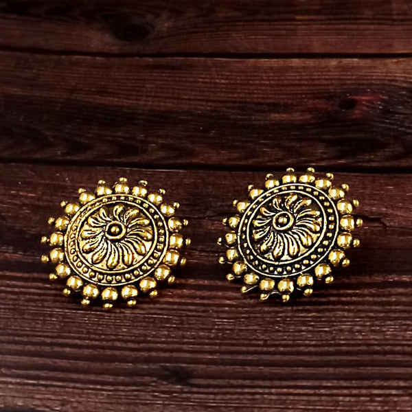 Woma Floral Gold Plated Stud Earrings