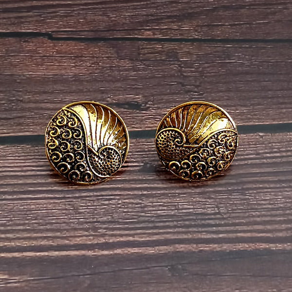 Woma Floral Gold Plated Stud Earrings