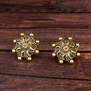 Woma Floral Gold Plated Stud Earrings