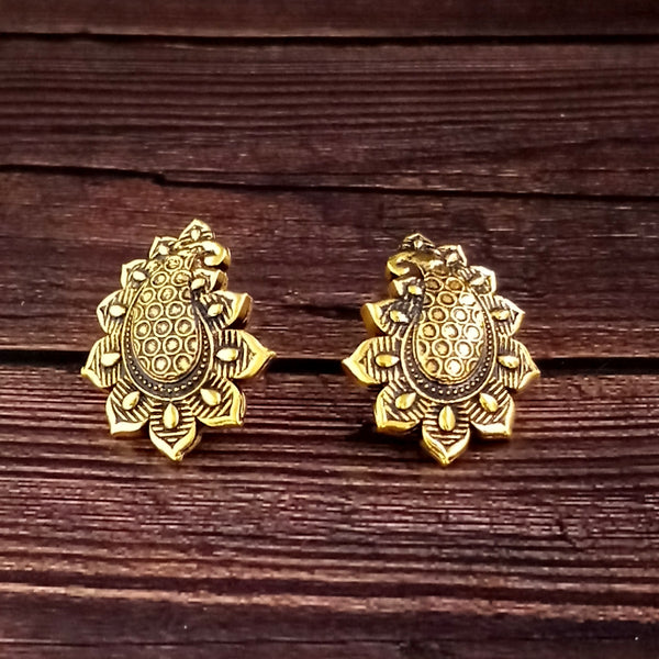 Woma Floral Gold Plated Stud Earrings