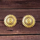 Woma Floral Gold Plated Stud Earrings