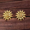 Woma Floral Gold Plated Stud Earrings