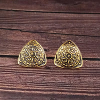 Woma Floral Gold Plated Stud Earrings