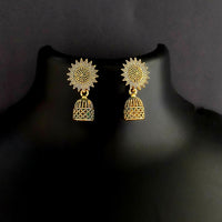 Kriaa Gold Plated Oxidized Drop Jhumki