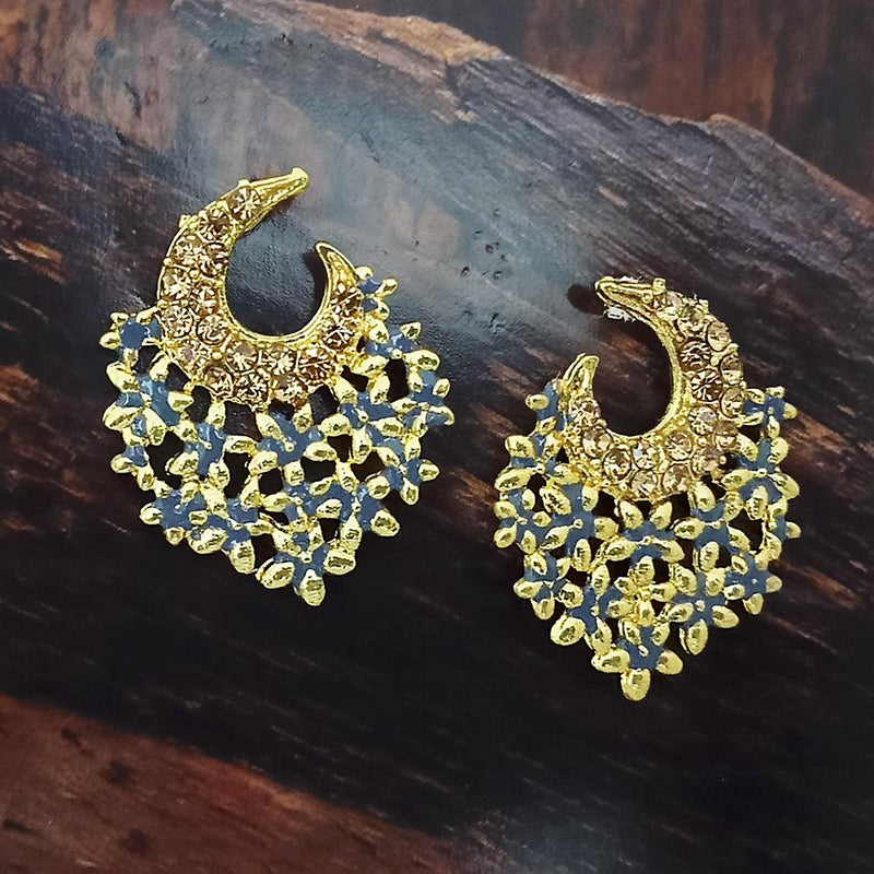 Adi Gold Plated Red Meenakari And Austrian Stone Stud Earrings  -  1319237A