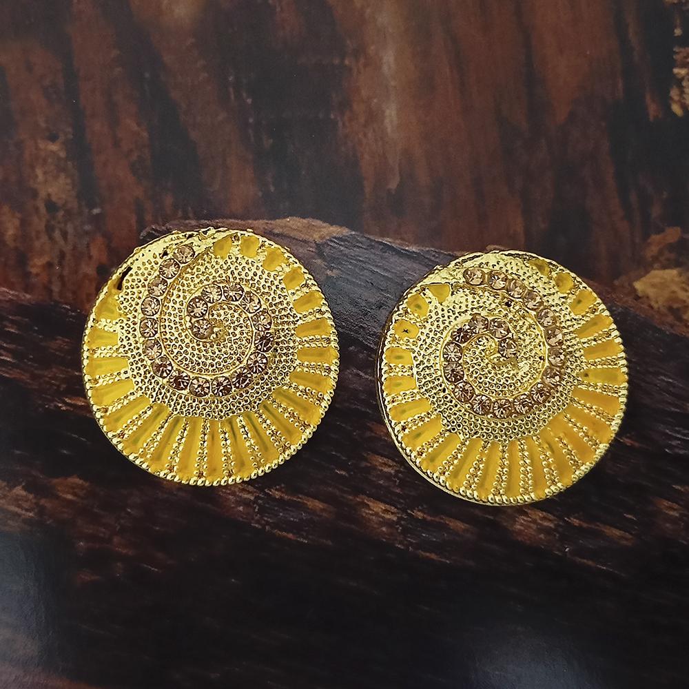 Fashion Jewelry Women Imitation Jewellry 14K 18K Gold Big Round Earring -  China 18K Gold Earring and Hanging Earring price | Made-in-China.com