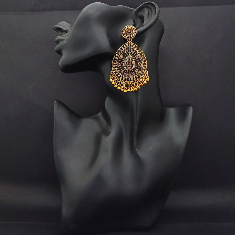 Woma Antiqe Gold Plated Dangler Earrings