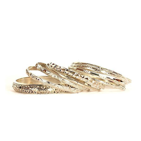 Urthn Zinc Alloy Gold Plated Bangle Set - 1400412_2.6