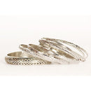 Urthn Rhodium Plated Bangle Set - 1400413_2.6