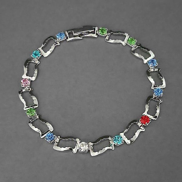 Urthn Multi Colour Austrian Stone Bracelet - 1400523