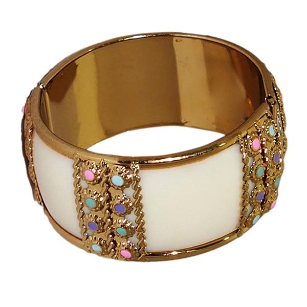 Kriaa Gold Plated Multicolor Stone Kada