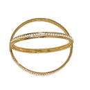 Kriaa Austrian Stone Gold Plated Bangle Set