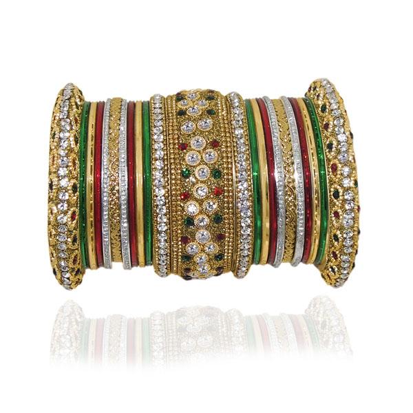 Vivant Charms Austrian Stone Traditional Bangle Set - 1401309_2.4