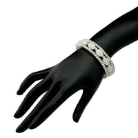 Urthn White Beads Austrian Stone Bracelet - 1401427C