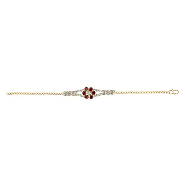 Eugenia Red Austrian Stone Gold Plated Bracelet - 1401710