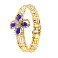 Urthn Blue Stone Gold Plated Kada