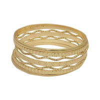Kriaa Gold Plated Bangle Set - 1401905C_2.6