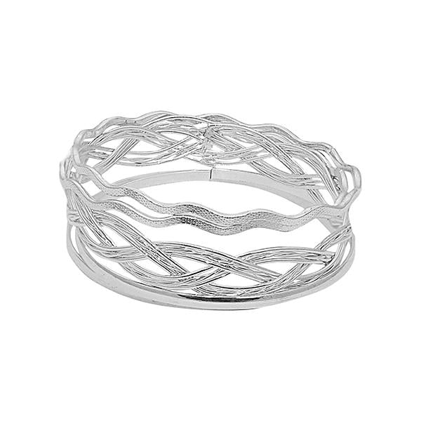 Urthn Rhodium Plated Kada - 1401906A_2.6