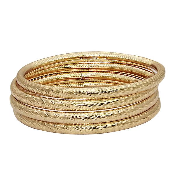 Urthn Gold Plated Bangle Set - 1401912B_2.8