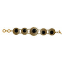 Beadside Black Beads Gold Plated Bracelet - 1402012B