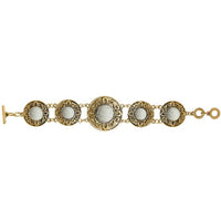 Beadside White Beads Gold Plated Bracelet - 1402013C