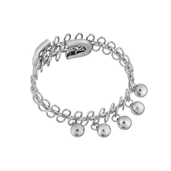 Urthn Rhodium Plated Adjustable Bracelet - 1402018