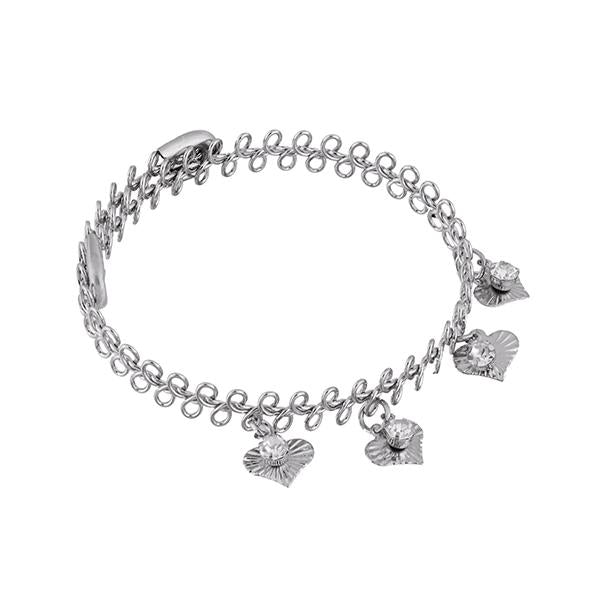 Urthn Rhodium Plated Adjustable Bracelet - 1402020